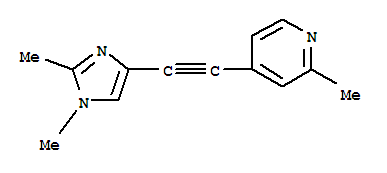 (9CI)-4-[(1,2-二甲基-1H-咪唑-4-基)乙炔]-2-甲基-吡啶結(jié)構(gòu)式_824431-72-3結(jié)構(gòu)式