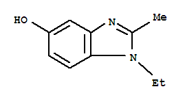 (9ci)-1-乙基-2-甲基-1H-苯并咪唑-5-醇結(jié)構(gòu)式_82612-27-9結(jié)構(gòu)式