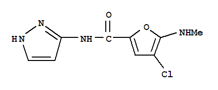 2-Furancarboxamide, 4-chloro-5-(methylamino)-n-1h-pyrazol-3-yl-Structure,826991-50-8Structure 2-Furancarboxamide, 4-chloro-5-(methylamino)-n-1h-pyrazol-3-yl- Structure,826991-50-8Structure