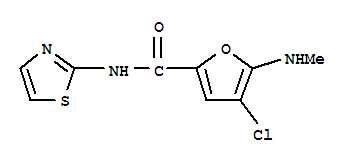 2-Furancarboxamide, 4-chloro-5-(methylamino)-n-2-thiazolyl-Structure,826991-54-2Structure 2-Furancarboxamide, 4-chloro-5-(methylamino)-n-2-thiazolyl- Structure,826991-54-2Structure