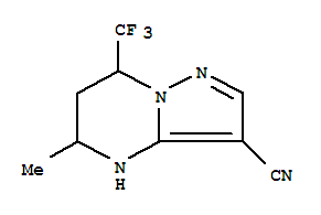 (9CI)-4,5,6,7-四氫-5-甲基-7-(三氟甲基)-吡唑并[1,5-a]嘧啶-3-甲腈結(jié)構(gòu)式_827589-02-6結(jié)構(gòu)式