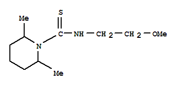 (9ci)-n-(2-甲氧基乙基)-2,6-二甲基-1-哌啶硫代甲酰胺結(jié)構(gòu)式_827591-72-0結(jié)構(gòu)式