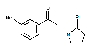 (9ci)-1-(2,3-二氫-5-甲基-3-氧代-1H-茚-1-基)-2-吡咯烷酮結(jié)構(gòu)式_828267-63-6結(jié)構(gòu)式