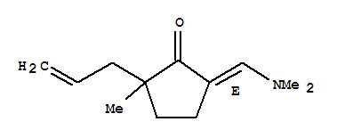 (5E)-(9CI)-5-[(二甲基氨基)亞甲基]-2-甲基-2-(2-丙烯基)-環(huán)戊酮結(jié)構(gòu)式_836628-67-2結(jié)構(gòu)式
