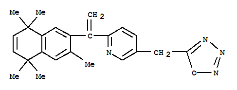 2-[1-(5,8-二氫-3,5,5,8,8-五甲基-2-萘)乙烯]-5-(1,2,3,4-噁噻唑-5-甲基)-吡啶結(jié)構(gòu)式_836661-24-6結(jié)構(gòu)式