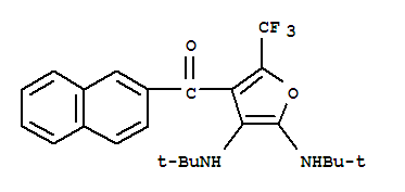 [4,5-雙[(1,1-二甲基乙基)氨基]-2-(三氟甲基)-3-呋喃]-2-萘甲酮結(jié)構(gòu)式_845965-07-3結(jié)構(gòu)式