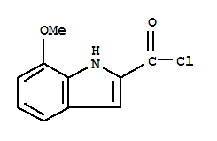 (9ci)-7-甲氧基-1H-吲哚-2-羰酰氯結(jié)構(gòu)式_84638-87-9結(jié)構(gòu)式