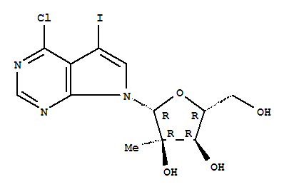 4-氯-5-碘-7-(2-c-甲基-beta-d-呋核亞硝脲)-7h-吡咯并[2,3-d]嘧啶結(jié)構(gòu)式_847551-48-8結(jié)構(gòu)式