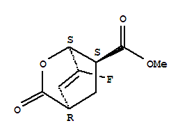 甲基(1R,4S,6R)-7-氟-3-氧代-2-氧雜雙環(huán)[2.2.2]辛-7-烯-6-羧酸酯結(jié)構(gòu)式_847823-78-3結(jié)構(gòu)式