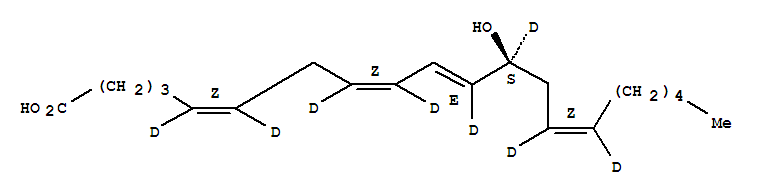 (5Z,8z,10e,12s,14z)-12-hydroxy-5,8,10,14-eicosatetraenoic-5,6,8,9,11,12,14,15-d8acidStructure,84807-90-9Structure (5Z,8z,10e,12s,14z)-12-hydroxy-5,8,10,14-eicosatetraenoic-5,6,8,9,11,12,14,15-d8acid Structure,84807-90-9Structure