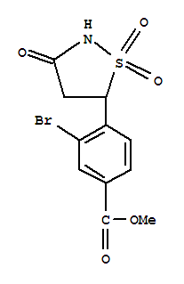 3-溴-4-(1,1-二氧化物-3-氧代異噻唑啉-5-基)苯甲酸甲酯結構式_850318-40-0結構式