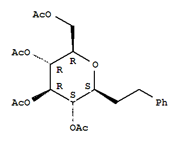 3,5-二乙酰氧基-2-乙酰氧基甲基-6-苯乙基-四氫-吡喃-4-基酯結(jié)構(gòu)式_85505-09-5結(jié)構(gòu)式