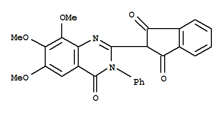 1H-indene-1,3(2h)-dione, 2-(3,4-dihydro-6,7,8-trimethoxy-4-oxo-3-phenyl-2-quinazolinyl)- Structure,858645-51-9Structure