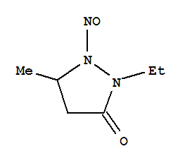 2-Ethyl-5-methyl-1-nitroso-3-pyrazolidinoneStructure,859955-31-0Structure 2-Ethyl-5-methyl-1-nitroso-3-pyrazolidinone Structure,859955-31-0Structure