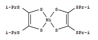 (SP-4-1)-二[1,2-二[(1-甲基乙基)硫代]-1,2-乙烯二硫醇]-鎳結(jié)構(gòu)式_863678-76-6結(jié)構(gòu)式