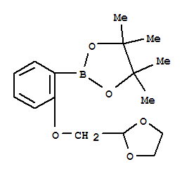 2-[2-([1,3]二氧雜烷-2-基甲氧基)-苯基]-4,4,5,5-四甲基-[1,3,2]二噁硼烷結(jié)構(gòu)式_864754-12-1結(jié)構(gòu)式