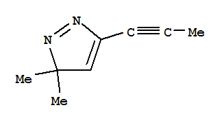 (9ci)-3,3-二甲基-5-(1-丙炔)-3H-吡唑結(jié)構(gòu)式_86958-29-4結(jié)構(gòu)式