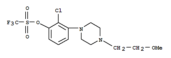 2-氯-3-[4-(2-甲氧基乙基)-1-哌嗪]- 1,1,1-三氟甲烷磺酸苯酯結(jié)構(gòu)式_871356-24-0結(jié)構(gòu)式