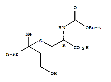 (2R)-2-(叔丁氧基羰基氨基)-3-(1-羥基-3-甲基-3-己基硫代)丙酸結(jié)構(gòu)式_872188-55-1結(jié)構(gòu)式