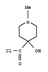 4-Piperidinecarbonyl chloride, 4-hydroxy-1-methyl-(9ci)Structure,87752-57-6Structure 4-Piperidinecarbonyl chloride, 4-hydroxy-1-methyl-(9ci) Structure,87752-57-6Structure