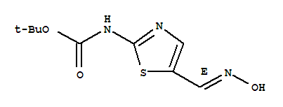 2-甲基-2-丙基{5-[(E)-(羥基亞胺)甲基]-1,3-噻唑-2-基}氨基甲酸酯結構式_878376-12-6結構式
