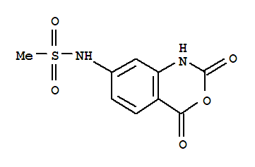 n-(1,4-二氫-2,4-二氧代-2H-3,1-苯并噁嗪-7-基)-甲烷磺酰胺結構式_885269-62-5結構式