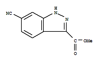 Methyl 6-cyano-1h-indazole-3-carboxylateStructure,885279-07-2Structure Methyl 6-cyano-1h-indazole-3-carboxylate Structure,885279-07-2Structure