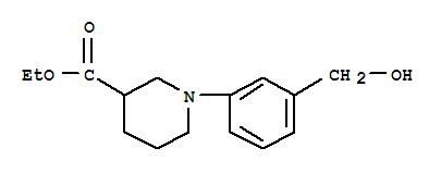 1-(3-羥基甲基苯基)-哌啶-3-羧酸乙酯結構式_889956-11-0結構式
