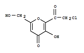 (7ci)-2-(氯乙酰基)-3-羥基-6-(羥基甲基)-4H-吡喃-4-酮結(jié)構(gòu)式_89938-66-9結(jié)構(gòu)式