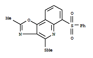 2-甲基-4-(甲基硫代)-6-(苯基磺?；?-噁唑并[4,5-c]喹啉結(jié)構(gòu)式_899793-18-1結(jié)構(gòu)式