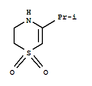 5-(1-甲基乙基)-2H-1,4-噻嗪 1,1-二氧化物結(jié)構(gòu)式_90049-00-6結(jié)構(gòu)式