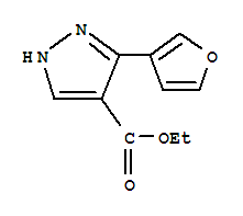 1H-Pyrazole-4-carboxylic acid, 3-(3-furanyl)-, ethyl esterStructure,908271-38-5Structure 1H-Pyrazole-4-carboxylic acid, 3-(3-furanyl)-, ethyl ester Structure,908271-38-5Structure