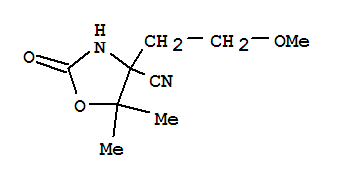 (7ci)-4-(2-甲氧基乙基)-5,5-二甲基-2-氧代-4-噁唑啉甲腈結(jié)構(gòu)式_91054-93-2結(jié)構(gòu)式