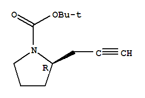1-Pyrrolidinecarboxylic acid, 2-(2-propyn-1-yl)-, 1,1-dimethylethyl ester, (2R)-Structure,916263-17-7Structure 1-Pyrrolidinecarboxylic acid, 2-(2-propyn-1-yl)-, 1,1-dimethylethyl ester, (2R)- Structure,916263-17-7Structure