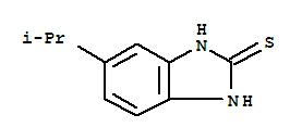 (9ci)-1,3-二氫-5-(1-甲基乙基)-2H-苯并咪唑-2-硫酮結(jié)構(gòu)式_92806-75-2結(jié)構(gòu)式