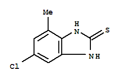 (9ci)-6-氯-1,3-二氫-4-甲基-2H-苯并咪唑-2-硫酮結構式_92806-97-8結構式