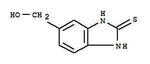(9ci)-1,3-二氫-5-(羥基甲基)-2H-苯并咪唑-2-硫酮結(jié)構(gòu)式_92807-01-7結(jié)構(gòu)式