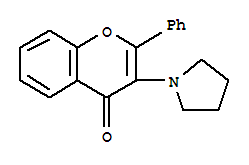 4H-1-benzopyran-4-one,2-phenyl-3-(1-pyrrolidinyl)-(9ci)Structure,92908-98-0Structure 4H-1-benzopyran-4-one,2-phenyl-3-(1-pyrrolidinyl)-(9ci) Structure,92908-98-0Structure