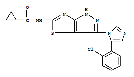 N-[3-[5-(2-氯苯基)-1H-咪唑-1-基]-1H-吡唑并[3,4-d]噻唑-5-基]-環(huán)丙羧胺結(jié)構(gòu)式_937037-96-2結(jié)構(gòu)式