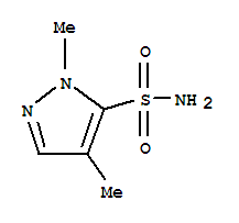 (9ci)-1,4-二甲基-1H-吡唑-5-磺酰胺結構式_98389-46-9結構式