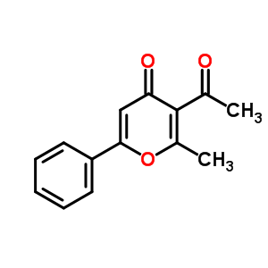 4H-pyran-4-one,3-acetyl-2-methyl-6-phenyl-Structure,10037-18-0Structure 4H-pyran-4-one,3-acetyl-2-methyl-6-phenyl- Structure,10037-18-0Structure