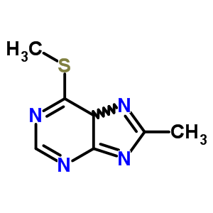 9H-purine,8-methyl-6-(methylthio)-Structure,1008-51-1Structure 9H-purine,8-methyl-6-(methylthio)- Structure,1008-51-1Structure