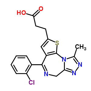 4-(2-氯苯基)-9-甲基-6H-噻吩并[3,2-f][1,2,4]噻唑并[4,3-a][1,4]二氮雜卓-2-丙酸結(jié)構(gòu)式_100826-98-0結(jié)構(gòu)式