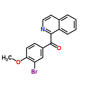 Methanone,(3-bromo-4-methoxyphenyl)-1-isoquinolinyl-Structure,10134-01-7Structure Methanone,(3-bromo-4-methoxyphenyl)-1-isoquinolinyl- Structure,10134-01-7Structure