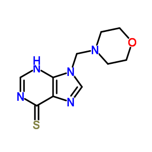 6H-purine-6-thione,1,9-dihydro-9-(4-morpholinylmethyl)-Structure,10182-52-2Structure 6H-purine-6-thione,1,9-dihydro-9-(4-morpholinylmethyl)- Structure,10182-52-2Structure