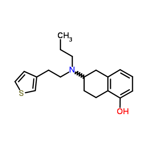 5,6,7,8-四氫-6-[丙基[2-(3-噻吩基)乙基]氨基]-1-羥基萘結(jié)構(gòu)式_102121-00-6結(jié)構(gòu)式