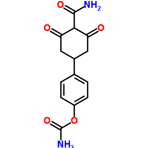4-[4-[(氨基羰基)氧基]苯基]-2,6-二氧代-環(huán)己烷羧酰胺結(jié)構(gòu)式_10223-90-2結(jié)構(gòu)式