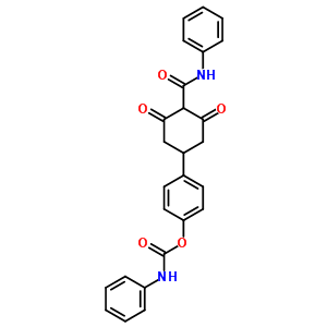 2,6-二氧代-n-苯基-4-[4-[[(苯基氨基)羰基]氧基]苯基]-環(huán)己烷羧酰胺結(jié)構(gòu)式_10223-91-3結(jié)構(gòu)式
