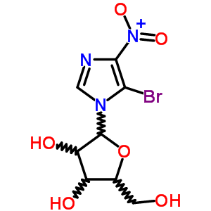 1H-imidazole,5-bromo-4-nitro-1-b-d-ribofuranosyl-Structure,10357-25-2Structure 1H-imidazole,5-bromo-4-nitro-1-b-d-ribofuranosyl- Structure,10357-25-2Structure