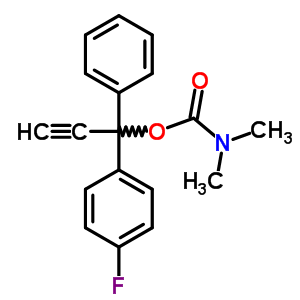 (7CI,8CI)-二甲基氨基甲酸 1-(p-氟苯基)-1-苯基-2-丙炔酯結(jié)構(gòu)式_10473-90-2結(jié)構(gòu)式